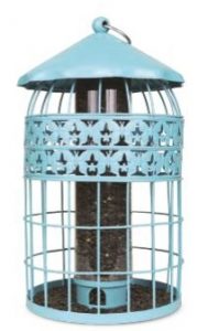 Blue Decorative Squirrel Proof Bird Feeder - Double JB Feeds